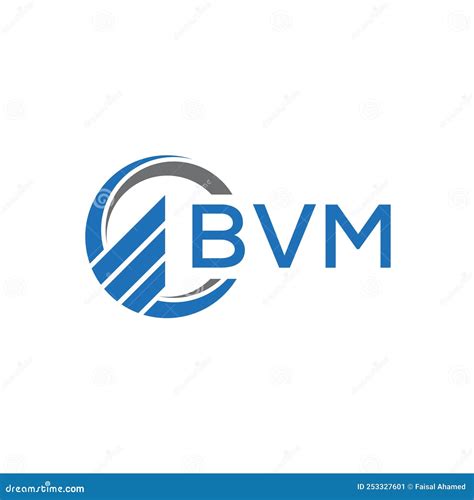 Bvm Flat Accounting Logo Design On White Background Bvm Creative