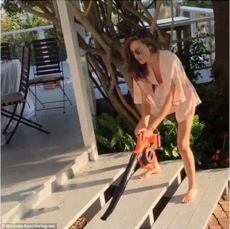 Miranda Kerr Gets Excited Over A Leaf Blower As She Posts Bizarre Video