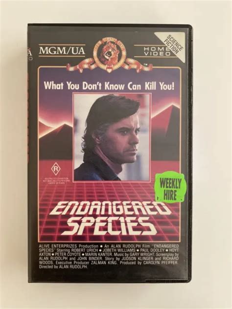 ENDANGERED SPECIES VHS CEL MGM UA Video Big Box Ex Rental Tape Sci Fi