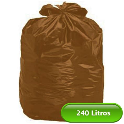 Saco P Lixo 240 Lts Marrom 117cm X 130cm 0 7 Micras C 100 Ludi