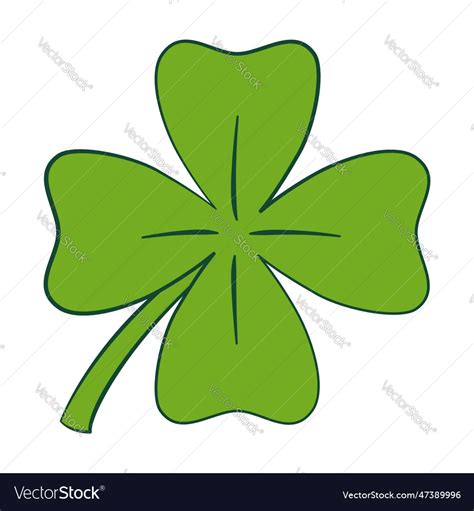 Lucky four leaf clover Royalty Free Vector Image