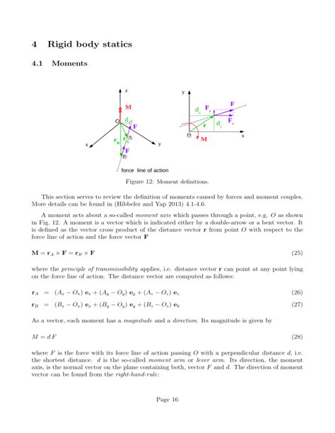 Rigid Body Statics Lecture Notes