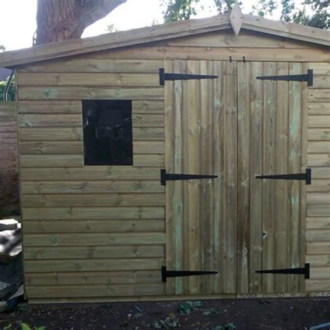 12 X 12 Fully Tanalised 19mm T G Shiplap Shed Double Doors