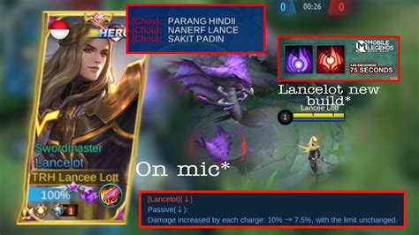 Lancelot Jungler Still Good In This New Patch Lancelot Nerf Buff