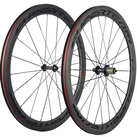 700C Carbon Wheels Superteam Road Bicycle Clincher Wheelset 50mm ...