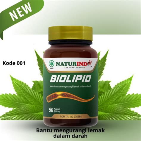 Jual Jamu Herbal Biolipid Naturindo Isi 50 Kapsul Shopee Indonesia