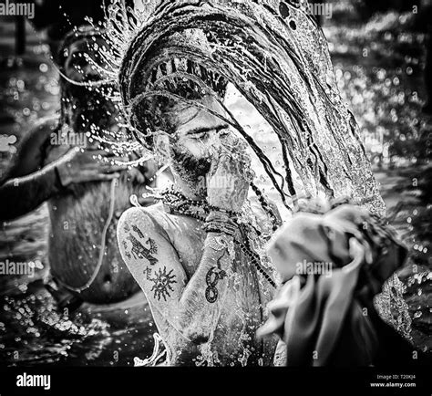 Naga sadhus Black and White Stock Photos & Images - Alamy