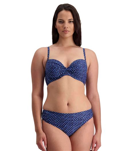 Moontide Swimwear Pop Indigo Underwire Cross Front Bikini Top