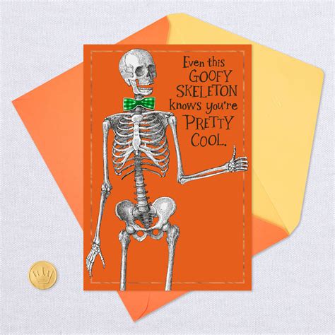 Goofy Skeleton Youre Cool Funny Halloween Card Greeting Cards Hallmark