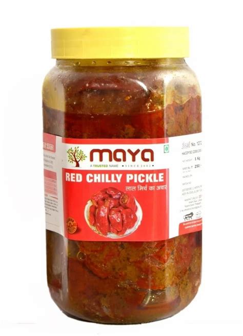 Spicy 1 Kg Maya Red Chilly Pickle Packaging Type Jar At Rs 290jar In