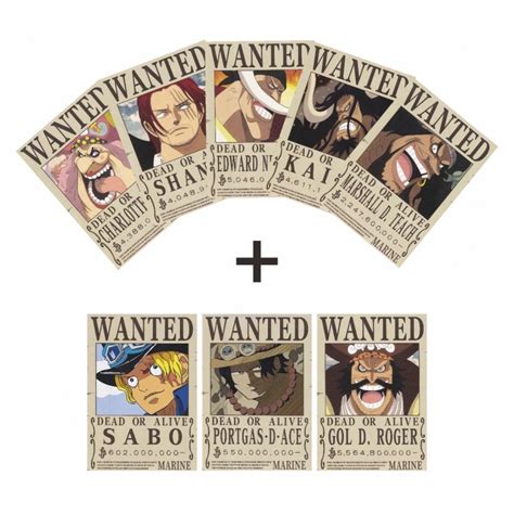 Jual Poster Bounty Wanted One Piece Yonkou A Cm X Cm Shopee