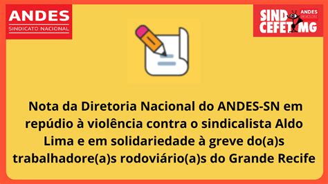 Nota da Diretoria Nacional do ANDES SN em repúdio à violência contra