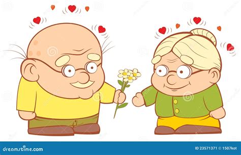 An old couple in love stock vector. Illustration of illustration - 23571371