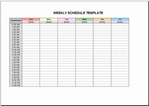 Free Printable Weekly Schedule Template Luxury Free Weekly Schedule