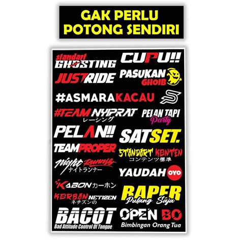 Jual Stiker Motor, Sticker Motor, Stiker Motor Keren, Stiker Racing ...