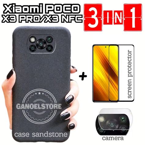 Jual Case POCO X3 PRO POCO X3 NFC Paket 3in1 Softcase Sandstone FREE