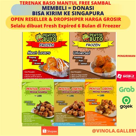 Jual Terenak Pentol Buto Frozen Jumbo Julid Semua Free Sambal Shopee