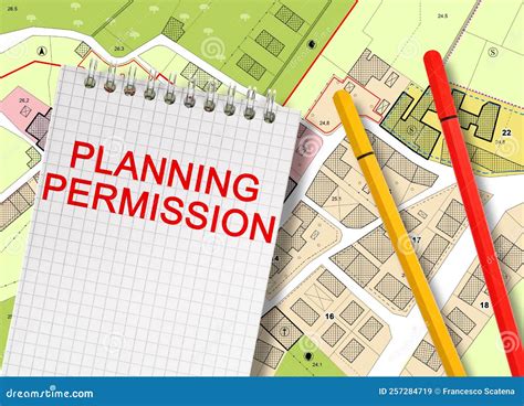 Planning Permission Concept With Imaginary General Urban Plan