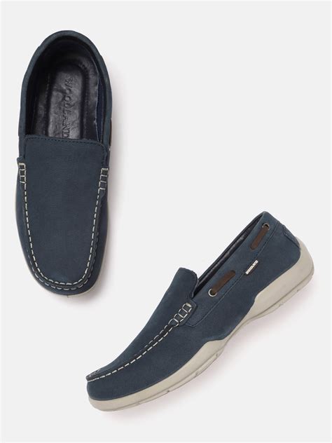 Buy Woodland Men Navy Blue Solid Leather Boat Shoes Casual Shoes For Men 20356074 Myntra