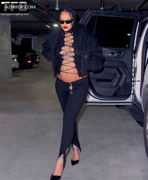 Rihanna Sexy Seen Braless Flaunting Her Hot Cleavage In Los Angeles Aznude