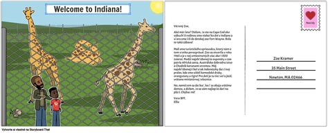 Pohľadnica z Indiany Storyboard por sk examples