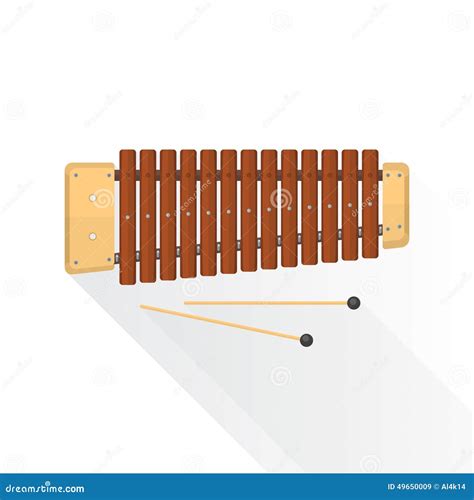 Color Flat Style Vector Wood Xylophone Stock Vector Illustration Of