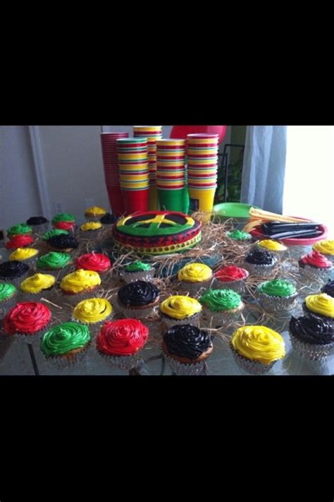 Rasta Cake And Cupcakes Rasta Party Jamaican Party Rasta Cake