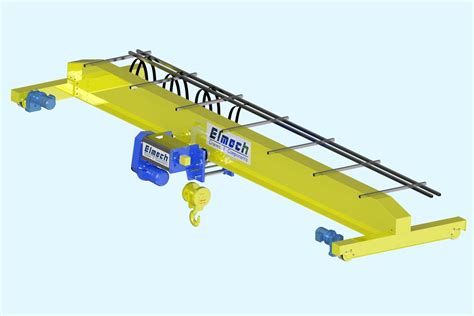 Elmech Electric Single Girder EOT Cranes Travel Speed 5 10 M Min Max