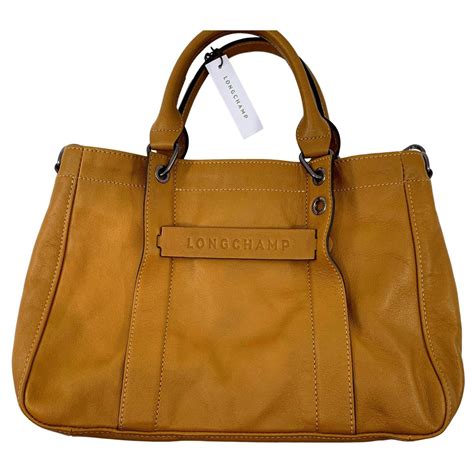 Longchamp Basket D Light Brown Leather Ref Joli Closet