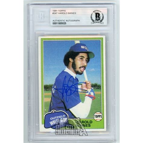 Harold Baines 1981 Topps Autograph Auto Card #347 - BAS | Steel City Collectibles