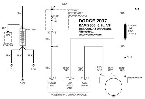 Dodge Sistema De Carga Y Arranque Graphics Esquemas