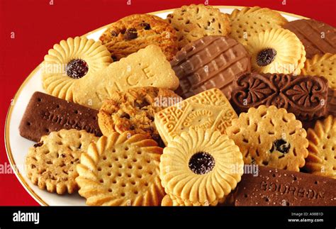 Biscuit Selection Cookies Stock Photo Alamy