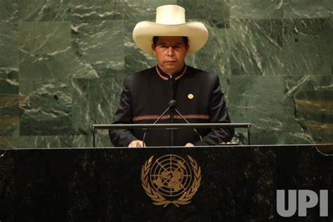 Photo Perus President Pedro Castillo Speaks At Un Nyx20210921514