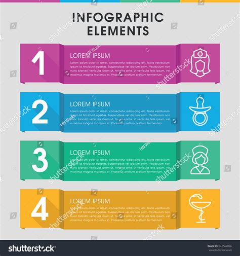 Modern Nursing Infographic Template Infographic Design Stock Vector