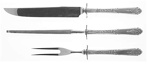 Promise Sterling 1948 Small Steak 3 Piece Carving Set W Stainless