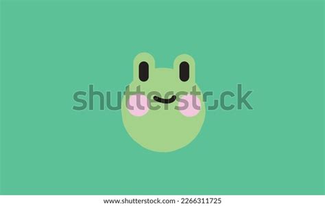 Frog Wallpaper Cute Simple Frog Face Stock Vector (Royalty Free) 2266311725 | Shutterstock