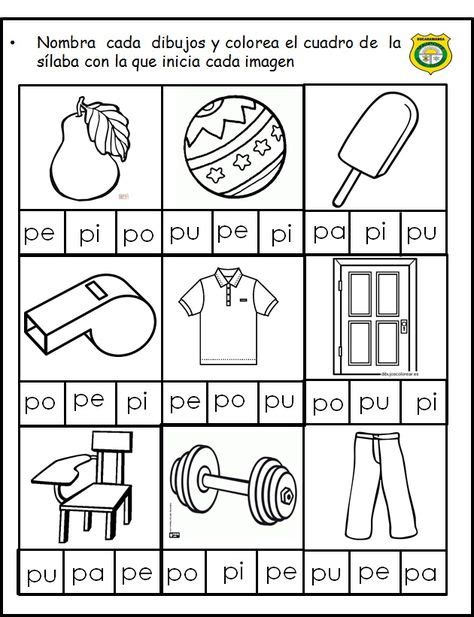 Letra P Actividades Primer Grado