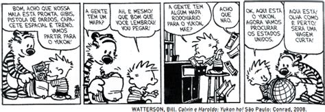 AIO Na Tirinha Calvin E O Tigre Haroldo Usam Um Globo