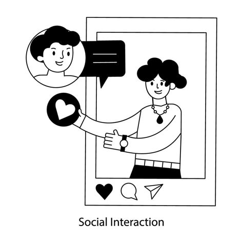 Get This Outline Mini Illustration Of Social Interaction 46863221