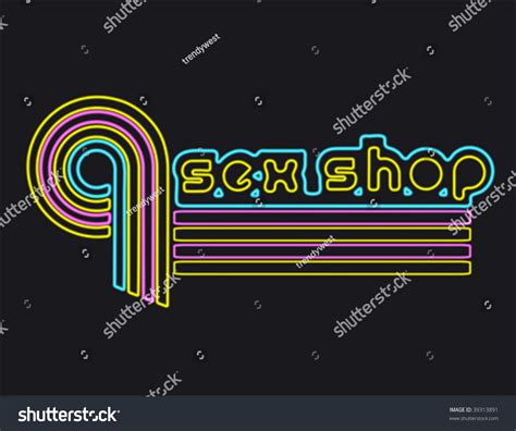 Sexshop Neon Illumination Stock Vector Royalty Free 39313891