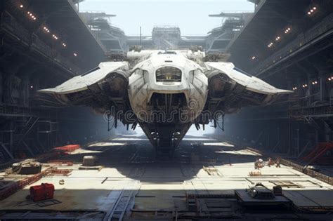 Impressive Ship Building Hangar Generate Ai Stock Photo Image Of