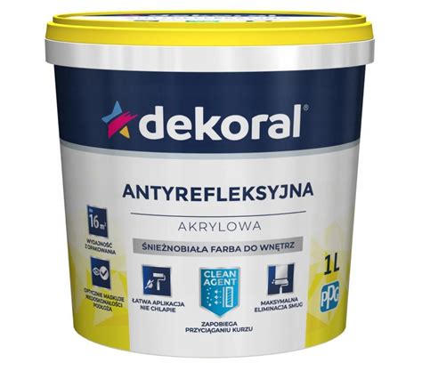 Farba Dekoral Farba Akrylowa Antyrefleksyjna POLINAK PLUS