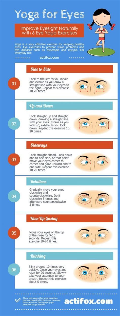 Yoga For Eyes Top 6 Exercises To Improve Eyesight Infographics With Images Eye Sight