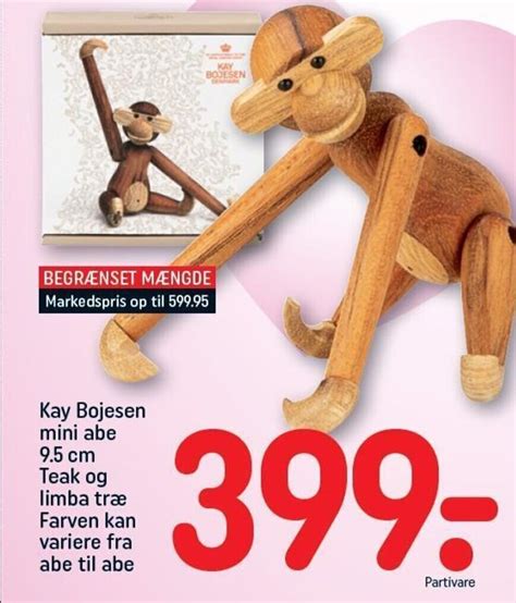 Kay Bojesen Mini Abe Cm Teak Og Limba Tr Farven Kan Variere Fra