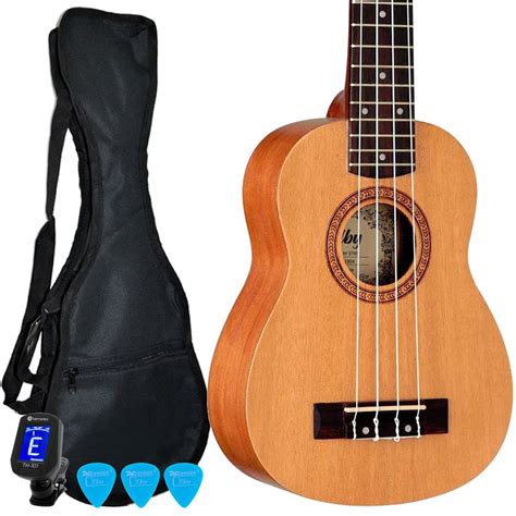 Kit Ukulele Soprano Ac Stico Su M Stnt Mogno Shelby Completo