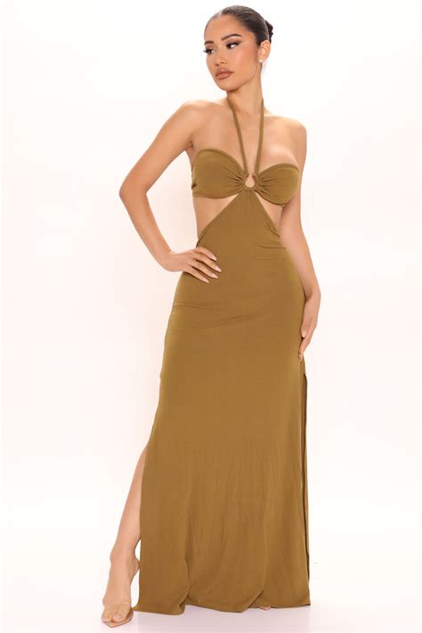 Gina Ribbed Maxi Dress Olive Fashion Nova Dresses Fashion Nova