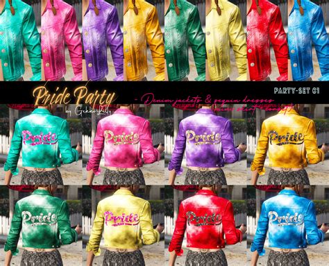 Pride Party Denim Jackets Sequin Dresses Skirt Corset For Mp