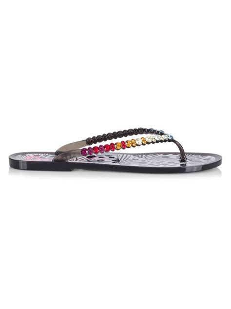 Sophia Webster Esme Crystal Embellished Flip Flops Embellished Flip