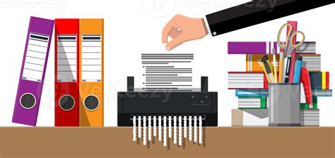 Hand Putting Contract Paper In Shredder Machine 35773728 PNG