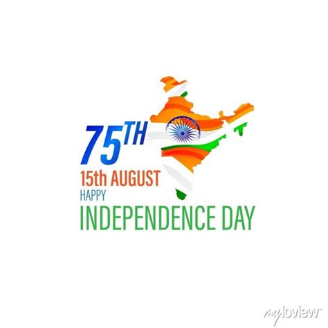 Vector Illustration For Indian Independence Day Th August Wall Mural